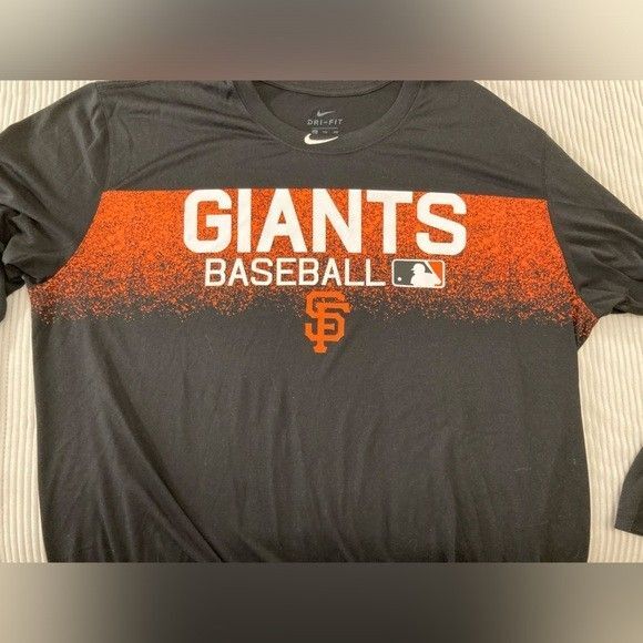 Nike Dri-FIT Giants Shirt Men’s XXL Black Long Sleeve Quick Dry Athletic Tee - Picture 4 of 8